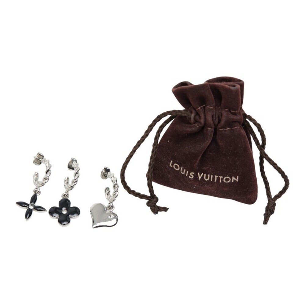 LOUIS VUITTON Black Monogram Earrings - Picture 5 of 5